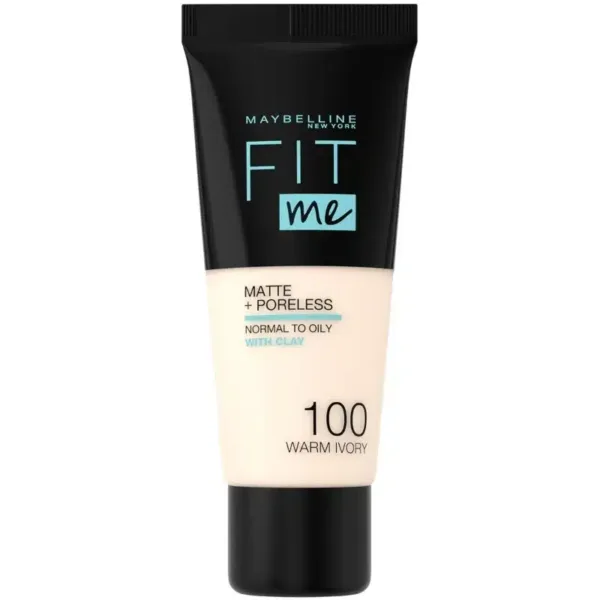 Maybelline Fit Me Matte and Poreless Foundation - 100 Warm Ivory